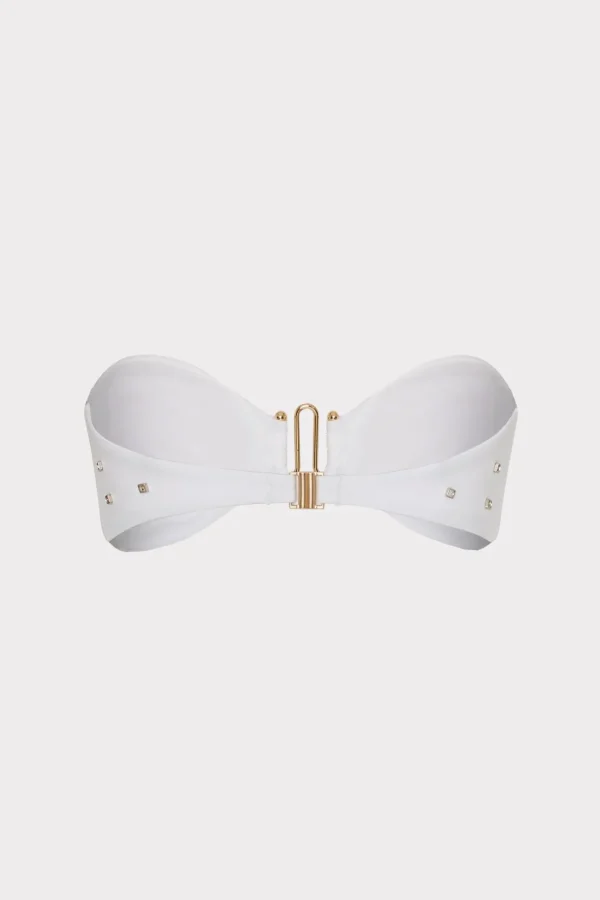 diamond_heat_set_bandeau__3.webp Jumpsuits & Rompers-MILLY Diamond Heat Set Bandeau Bikini Top White