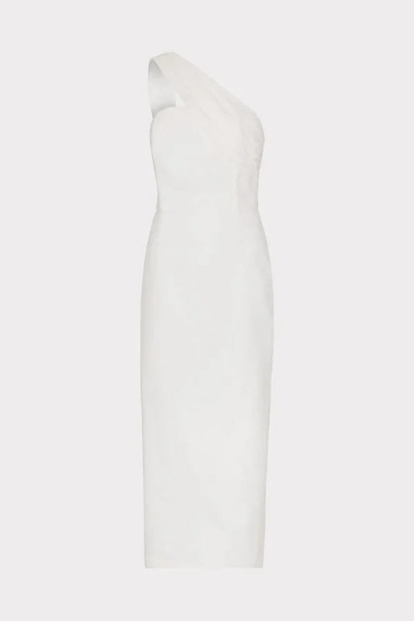 draped_one_shoulder_linen_0.webp Jumpsuits & Rompers-MILLY Draped One Shoulder Linen Dress White