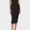 draped_one_shoulder_linen_1-3.webp Guest Of Dresses-MILLY Draped One Shoulder Linen Dress Black