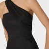 draped_one_shoulder_linen_2-3.webp Guest Of Dresses-MILLY Draped One Shoulder Linen Dress Black