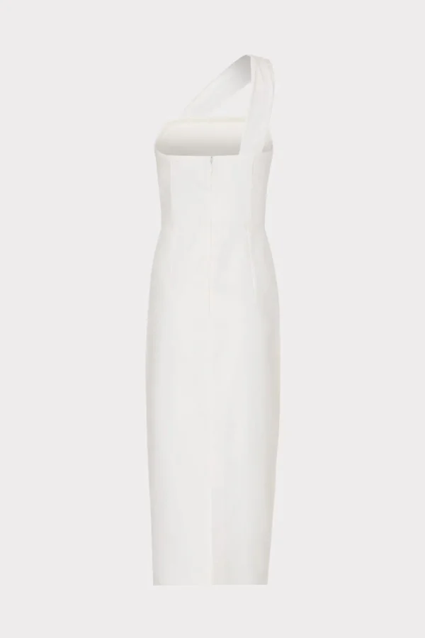 draped_one_shoulder_linen_4-1.webp Guest Of Dresses-MILLY Draped One Shoulder Linen Dress White