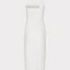 draped_one_shoulder_linen_4-2.webp White Dresses-MILLY Draped One Shoulder Linen Dress White