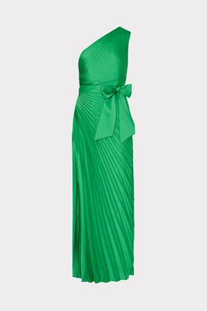 estelle_satin_dress_0-7.webp Evening Gowns-MILLY Estelle Satin Dress Green