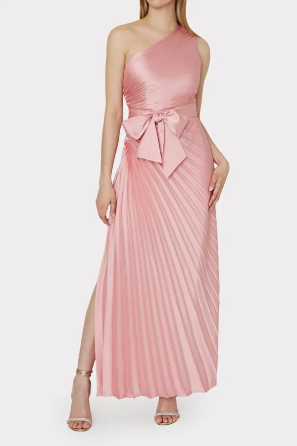 estelle_satin_dress_1-10.webp Maxi Dresses-MILLY Estelle Satin Dress Rose Gold