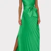 estelle_satin_dress_1-9.webp Cocktail Dresses-MILLY Estelle Satin Dress Green