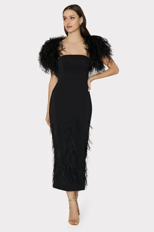 Coats & Jackets-MILLY Feather Bolero Black