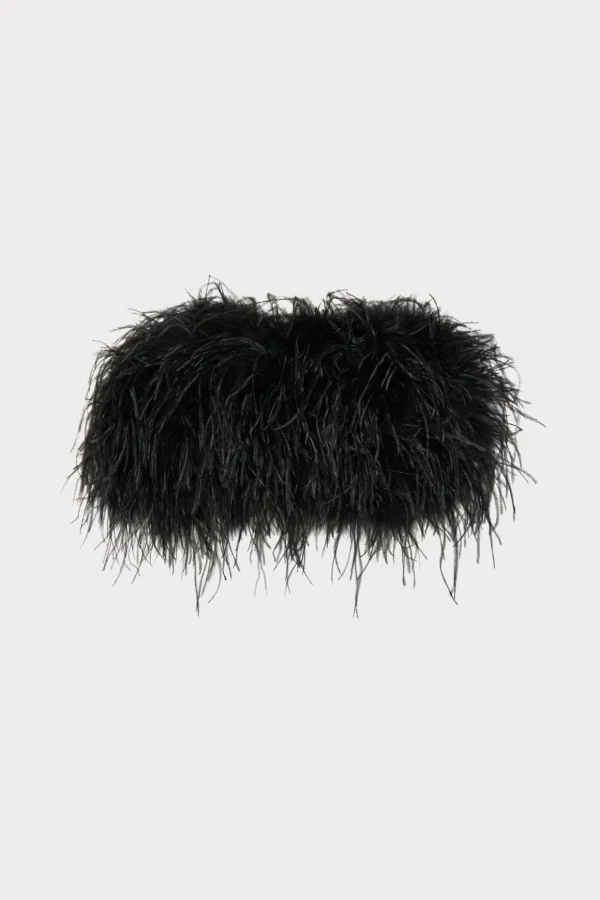 Coats & Jackets-MILLY Feather Bolero Black