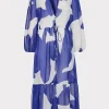 Jumpsuits & Rompers-MILLY Fiona Grand Foliage Cover-Up Navy/White