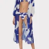 Jumpsuits & Rompers-MILLY Fiona Grand Foliage Cover-Up Navy/White