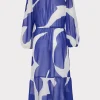 Jumpsuits & Rompers-MILLY Fiona Grand Foliage Cover-Up Navy/White