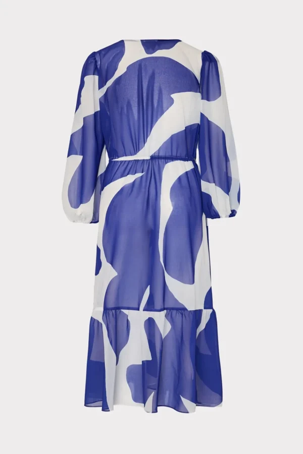 Jumpsuits & Rompers-MILLY Fiona Grand Foliage Cover-Up Navy/White