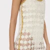Cover-Ups-MILLY Floral Crochet Cami Mini Dress Ecru