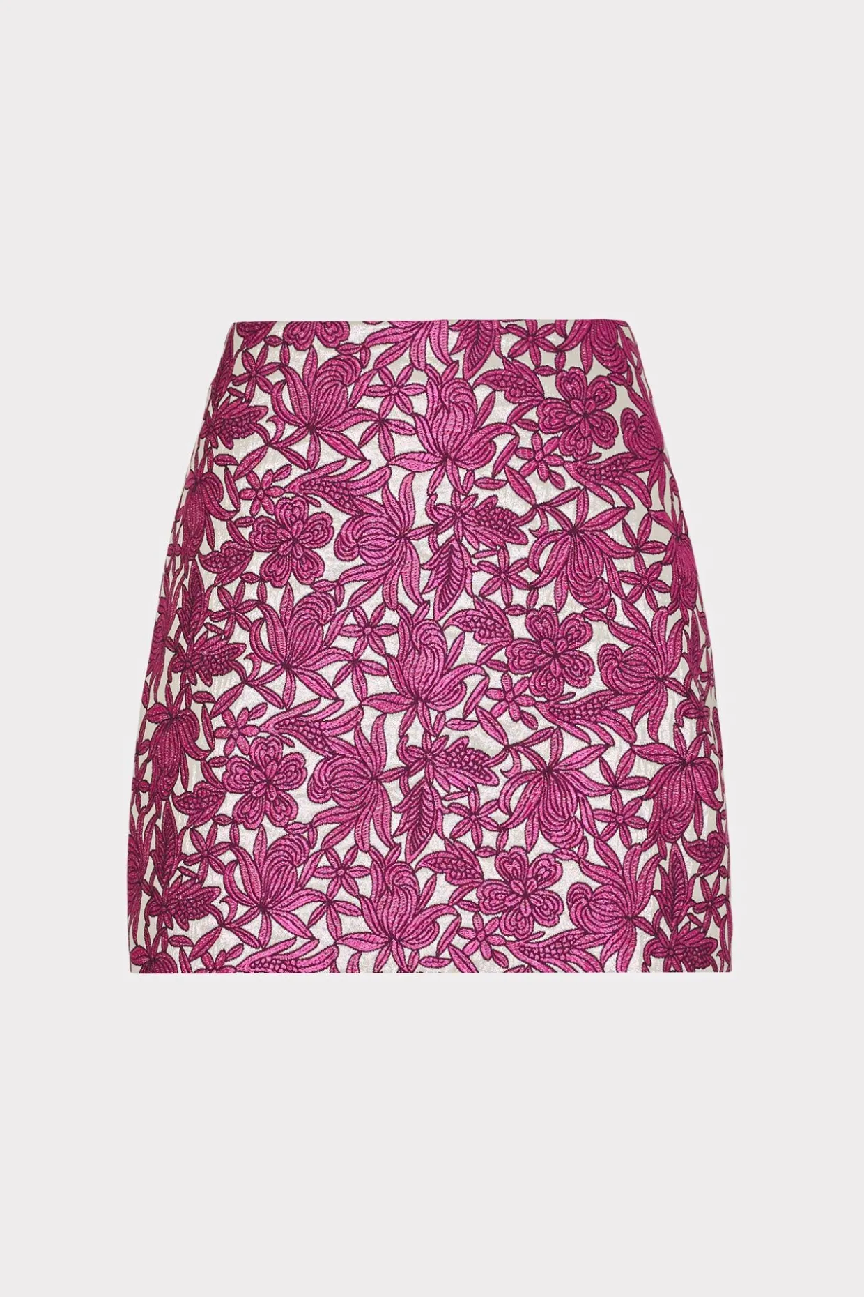 floral_jacquard_skirt_0.webp Jumpsuits & Rompers-MILLY Floral Jacquard Skirt Pink