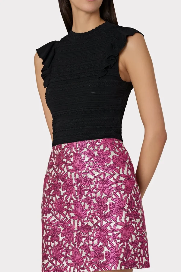 floral_jacquard_skirt_2.webp Jumpsuits & Rompers-MILLY Floral Jacquard Skirt Pink