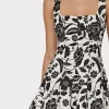 Jumpsuits & Rompers-MILLY Flowers Of Spain Linen Mini Dress Black/White