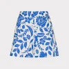 Jumpsuits & Rompers-MILLY Flowers Of Spain Linen Shorts Blue/White