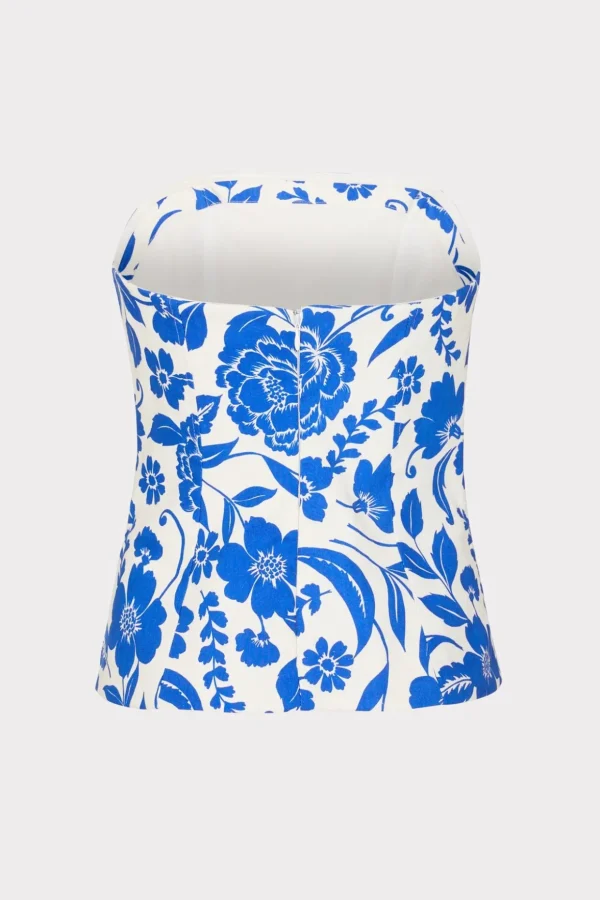 flowers_of_spain_linen_to_3-1.webp Matching Sets-MILLY Flowers Of Spain Linen Top Blue/White