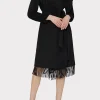 Coats & Jackets-MILLY Fringe Wool Coat Black