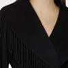 Coats & Jackets-MILLY Fringe Wool Coat Black