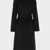 Coats & Jackets-MILLY Fringe Wool Coat Black
