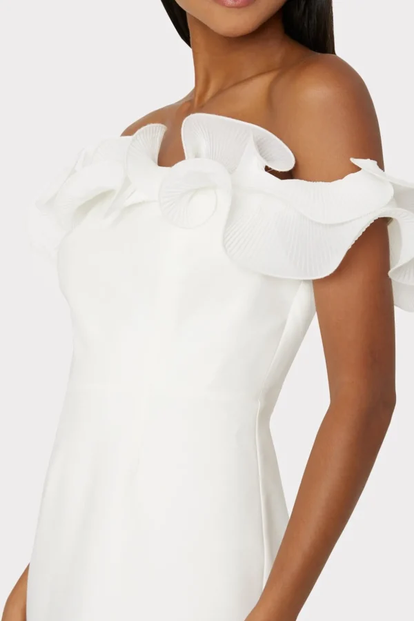 gizelle_ruffle_off_the_sh_2.webp White Dresses-MILLY Gizelle Ruffle Off The Shoulder Dress Ecru