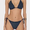Jumpsuits & Rompers-MILLY Glimmer String Bikini Bottom With Crystal Applique Navy