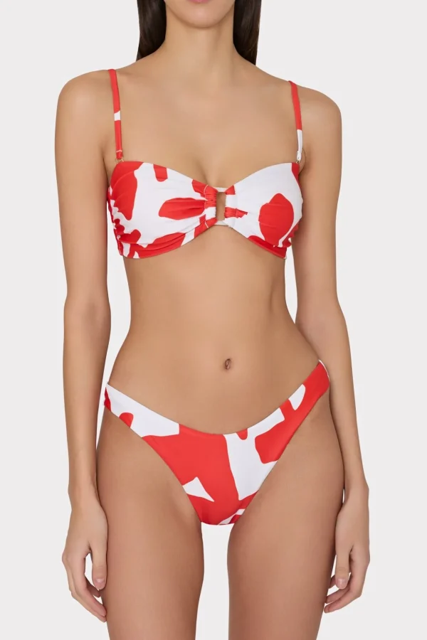 grand_foliage_bikini_top_1.webp Jumpsuits & Rompers-MILLY Grand Foliage Bikini Top Red/White