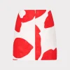 Skirts-MILLY Grand Foliage Modern Mini Skirt Red/White