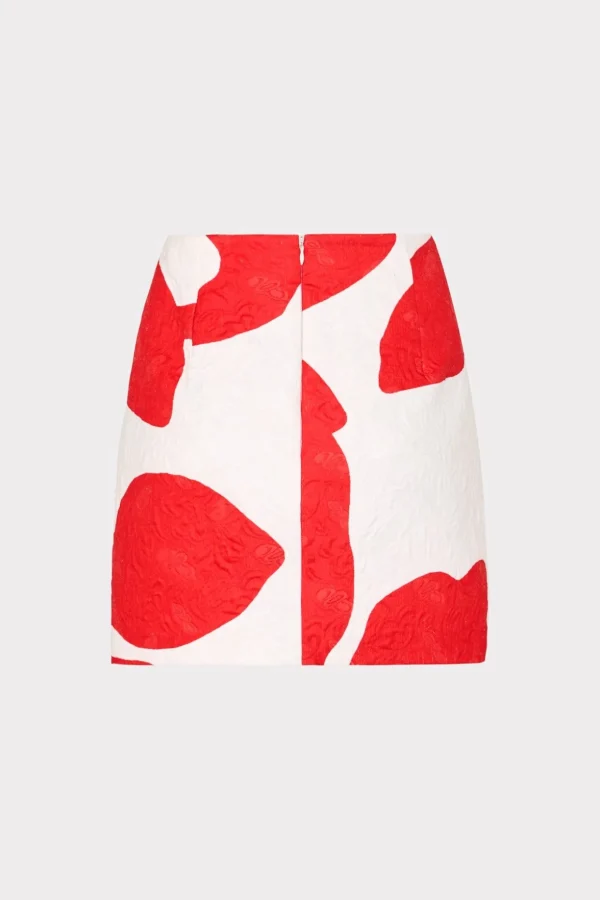 grand_foliage_modern_mini_3.webp Jumpsuits & Rompers-MILLY Grand Foliage Modern Mini Skirt Red/White