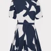 grand_foliage_poplin_dres_4-1.webp Day Dresses-MILLY Grand Foliage Poplin Dress Navy/White