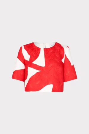 grand_foliage_top_0-2.webp Tops-MILLY Grand Foliage Top Red/White