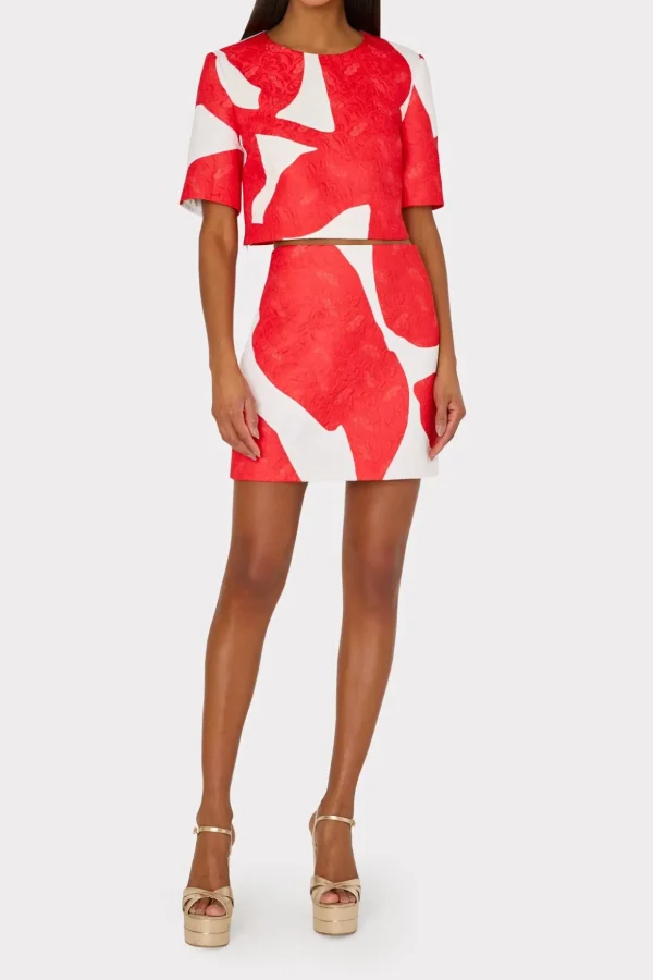 grand_foliage_top_1-1.webp Matching Sets-MILLY Grand Foliage Top Red/White