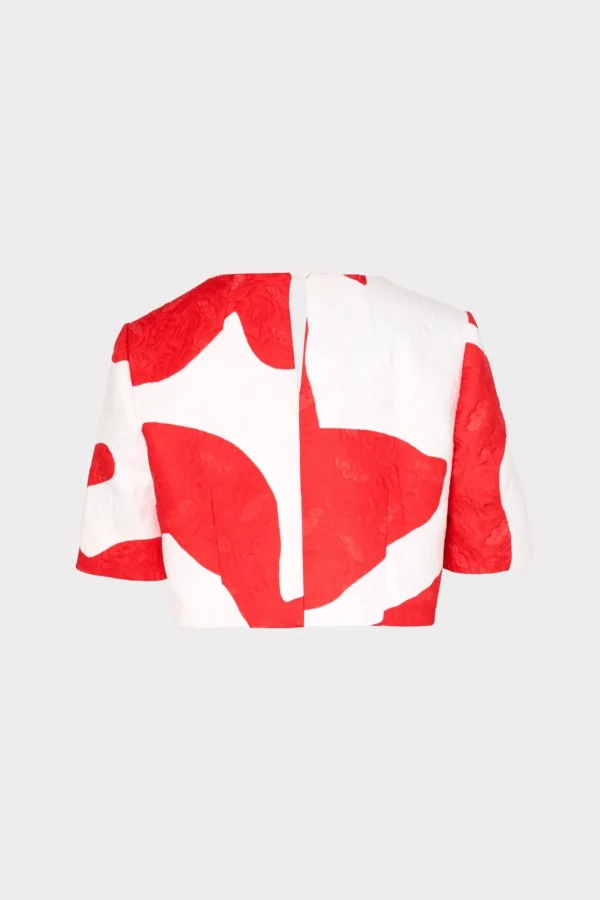 Tops-MILLY Grand Foliage Top Red/White