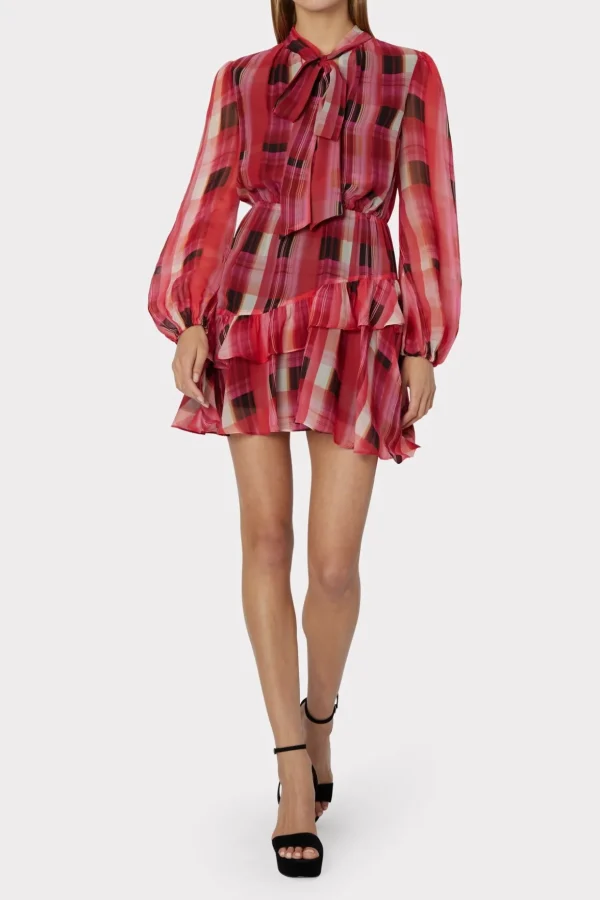 hadlee_prep_plaid_dress_1.webp Day Dresses-MILLY Hadlee Prep Plaid Dress Red Multi