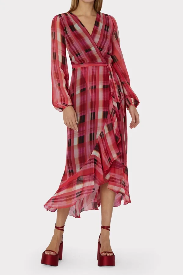 halley_prep_plaid_dress_1-1.webp Day Dresses-MILLY Halley Prep Plaid Dress Red Multi