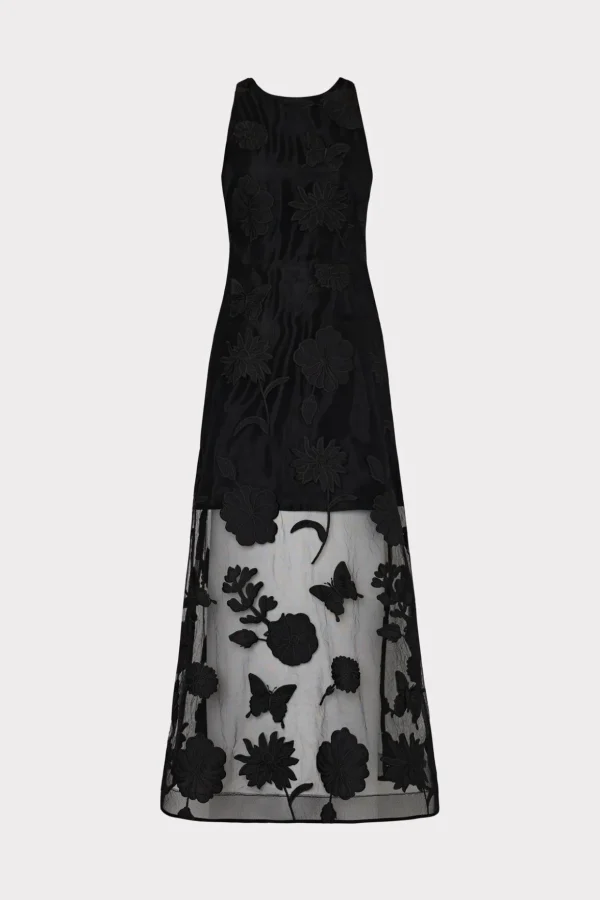 hannah_d_butterfly_embroi_0.webp Jumpsuits & Rompers-MILLY Hannah 3D Butterfly Embroidery Dress Black