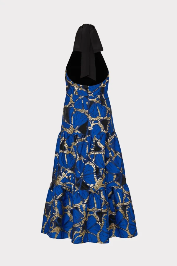 hayden_butterfly_jacquard_3.webp Jumpsuits & Rompers-MILLY Hayden Butterfly Jacquard Dress Blue Multi