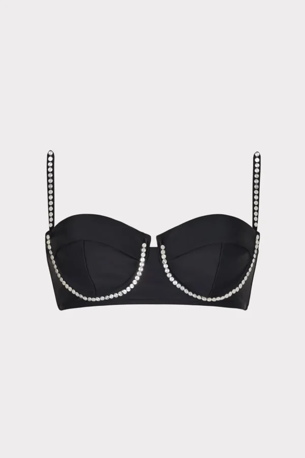 heat_set_embellishment_bi_0-1.webp Jumpsuits & Rompers-MILLY Heat Set Embellishment Bikini Top Black