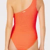 One Piece Swimsuits-MILLY Joni One Shoulder One Piece Orange