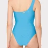 One Piece Swimsuits-MILLY Joni One Shoulder One Piece Blue