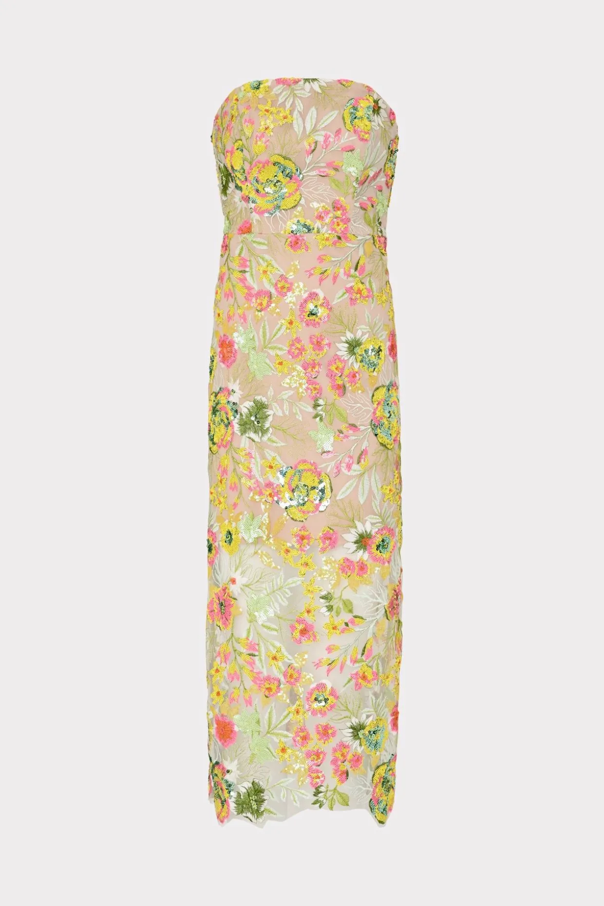 kait_botanical_petals_seq_0.webp Jumpsuits & Rompers-MILLY Kait Botanical Petals Sequins Dress Green Multi