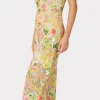 Jumpsuits & Rompers-MILLY Kait Botanical Petals Sequins Dress Green Multi