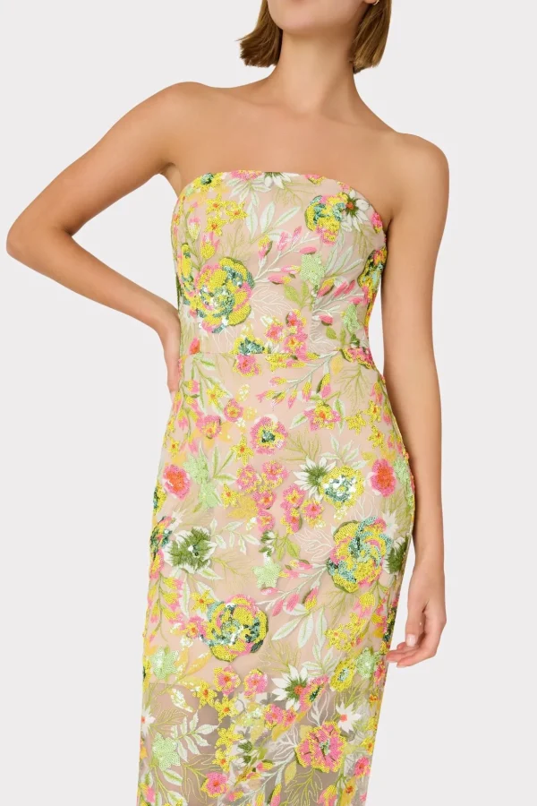 kait_botanical_petals_seq_3-3.webp Cocktail Dresses-MILLY Kait Botanical Petals Sequins Dress Green Multi