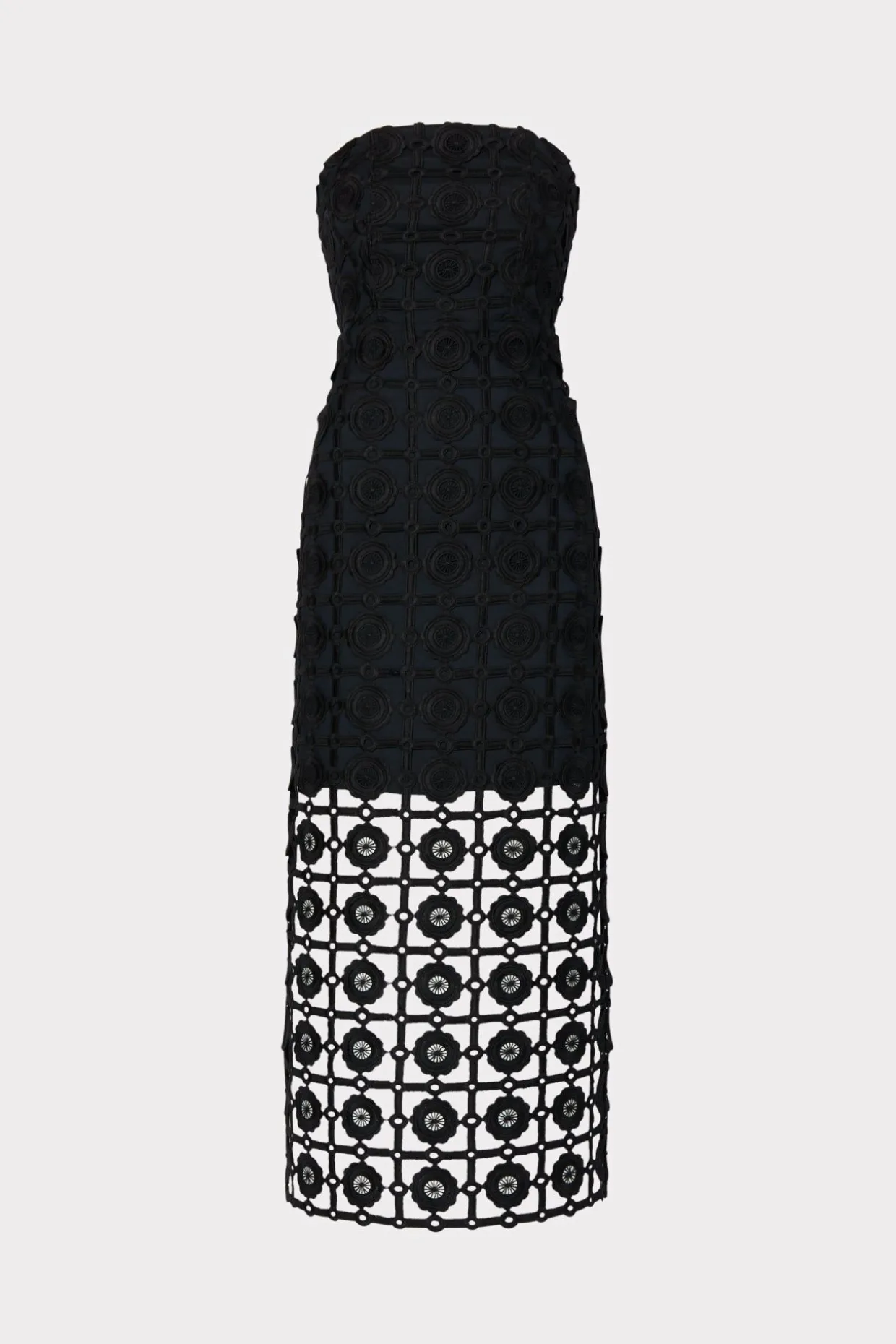 kait_tile_lace_dress_0.webp Jumpsuits & Rompers-MILLY Kait Tile Lace Dress Black
