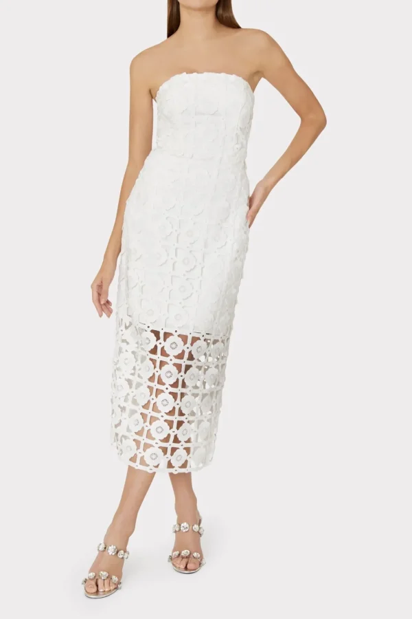 kait_tile_lace_dress_1-1.webp Jumpsuits & Rompers-MILLY Kait Tile Lace Dress White