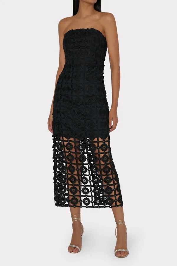kait_tile_lace_dress_1-6.webp Little Black Dresses-MILLY Kait Tile Lace Dress Black