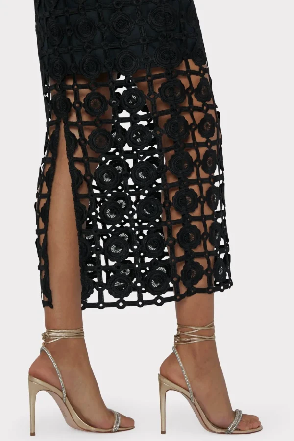 kait_tile_lace_dress_2.webp Jumpsuits & Rompers-MILLY Kait Tile Lace Dress Black