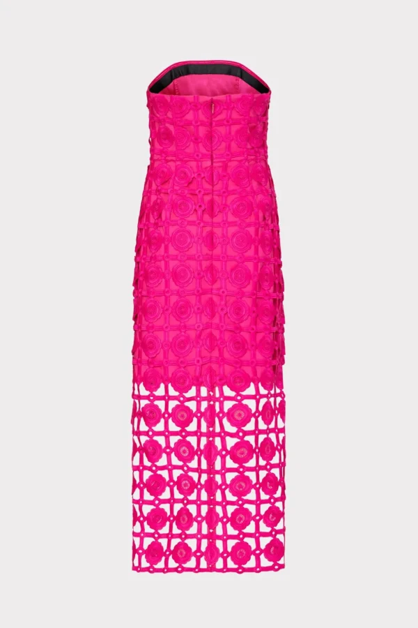 kait_tile_lace_dress_3-2.webp Jumpsuits & Rompers-MILLY Kait Tile Lace Dress Milly Pink