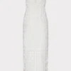 White Dresses-MILLY Kait Tile Lace Dress White