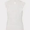 knit_pointelle_flutter_sl_3-4.webp Tops-MILLY Knit Pointelle Flutter Sleeve Top Ecru